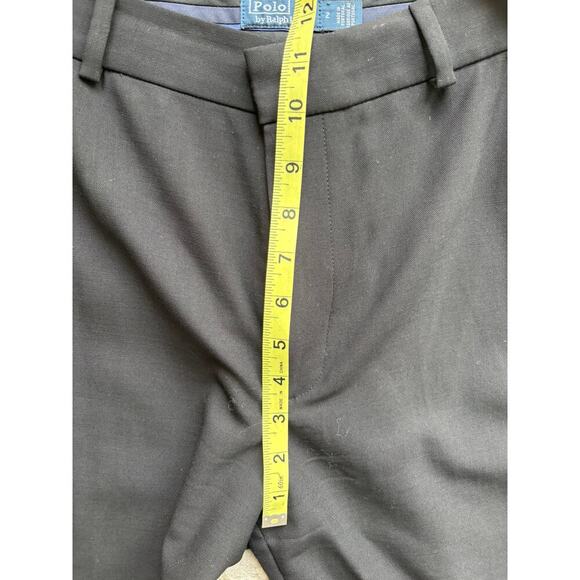 Polo Ralph Lauren Black Stretch Wool Wide Leg Dress Pants Women’s Size 2 - Picture 8 of 10